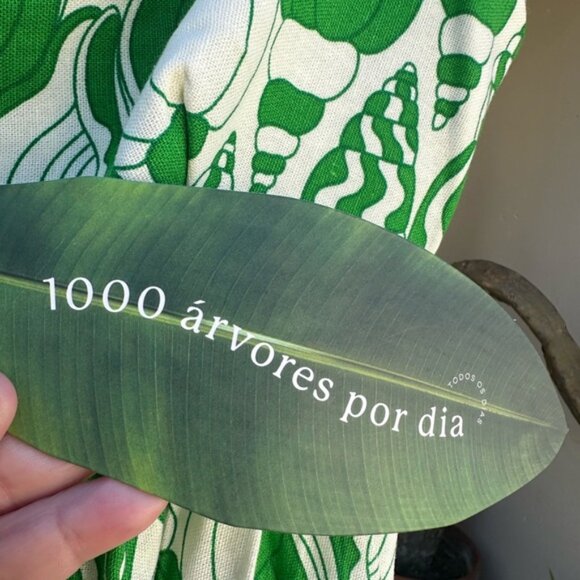 FARM Rio Green and White Pleated Maxi Dress - Picture 5 of 10